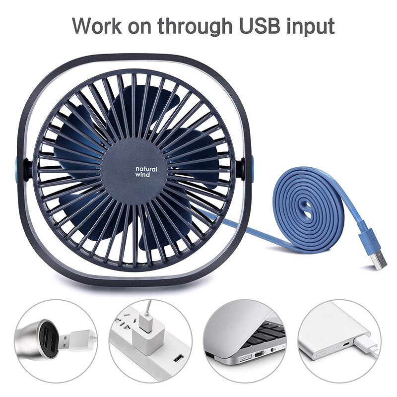 Ultra-Quiet Rotatable Mini USB Fan