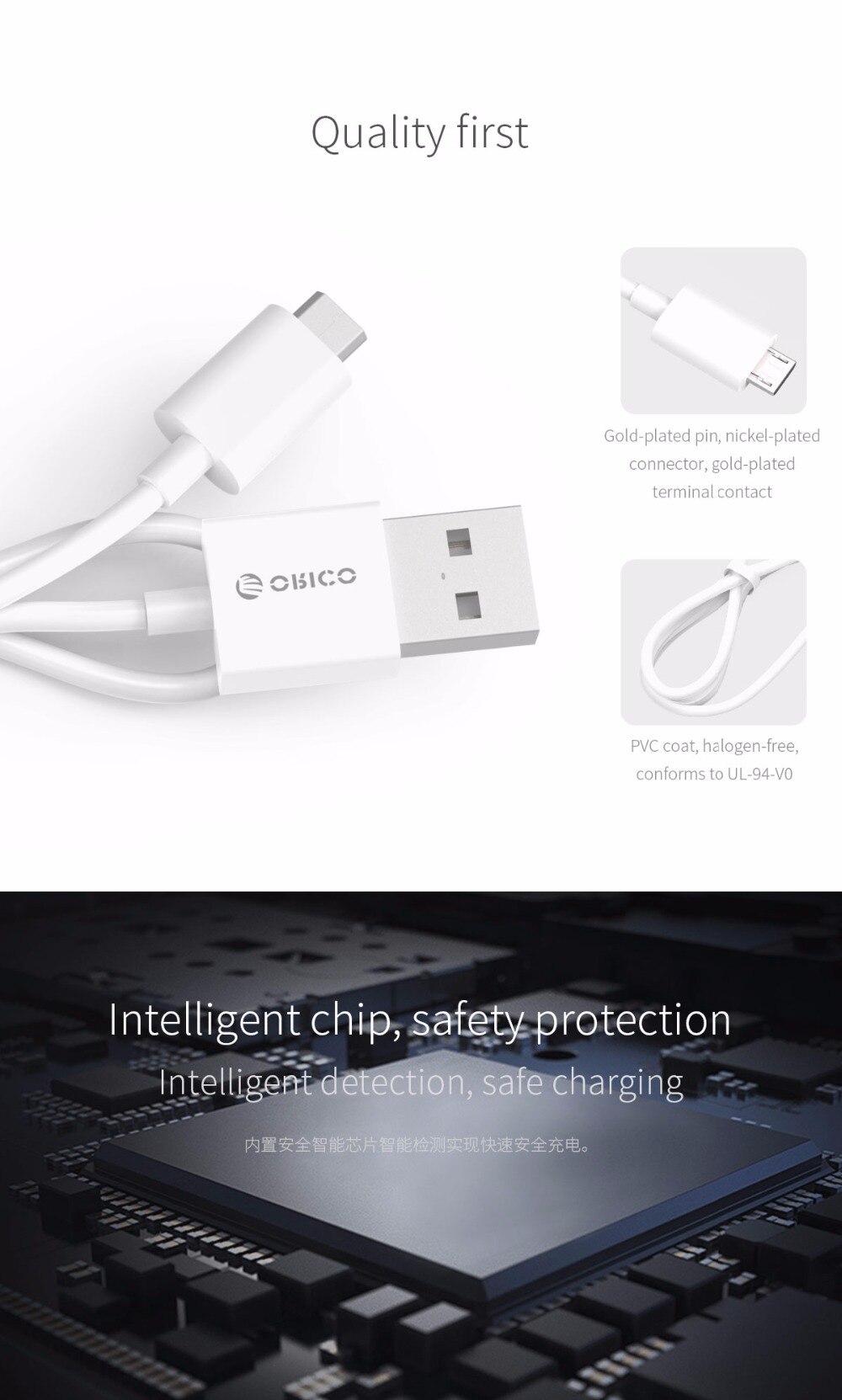 Fast Charging 2.0 Micro USB Charging Cable