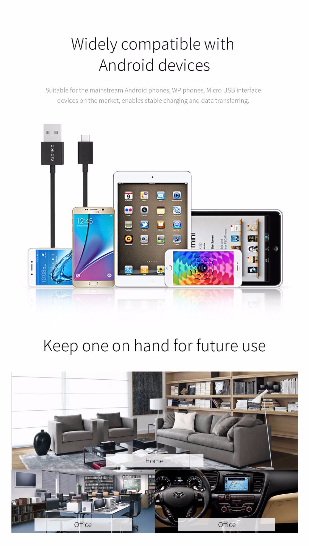 Fast Charging 2.0 Micro USB Charging Cable