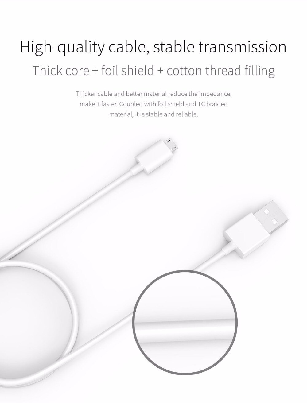 Fast Charging 2.0 Micro USB Charging Cable